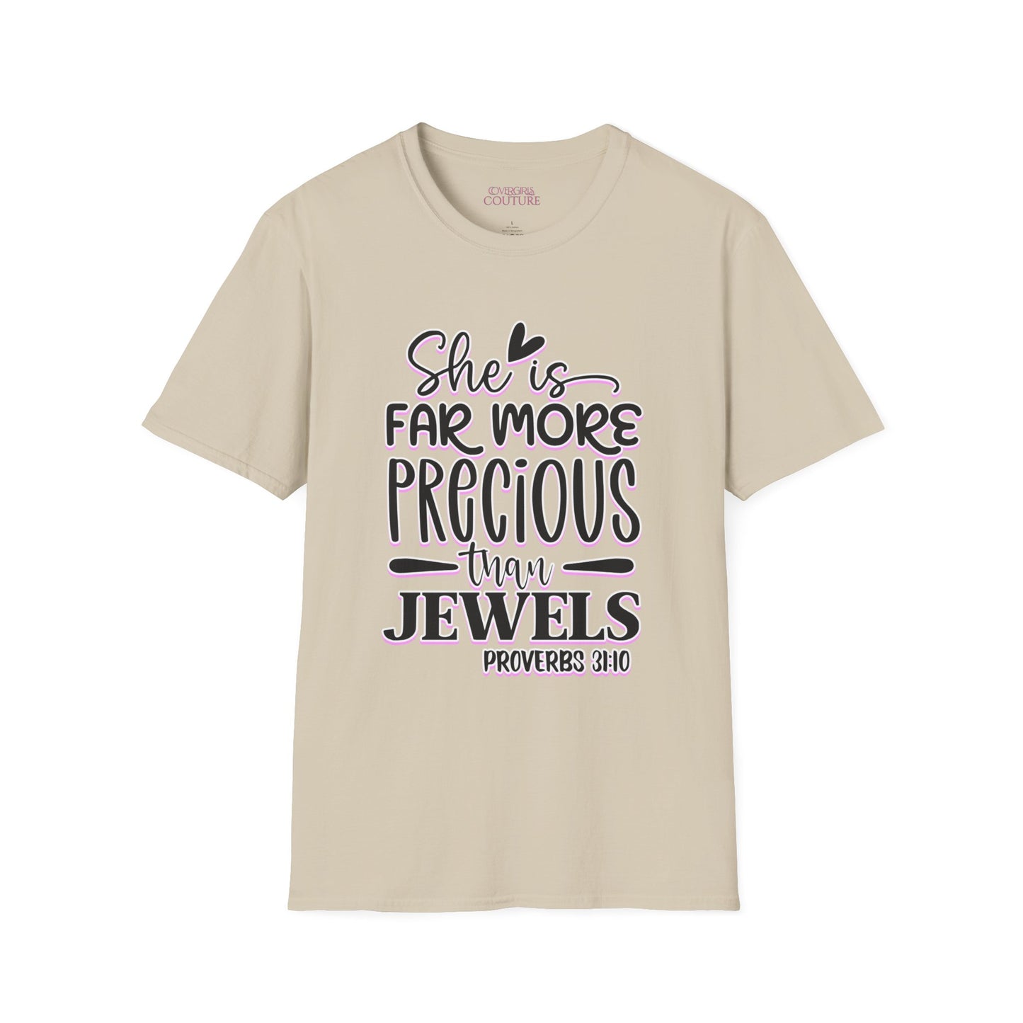 She is Far More Precious Than Jewels Unisex Softstyle T-Shirt