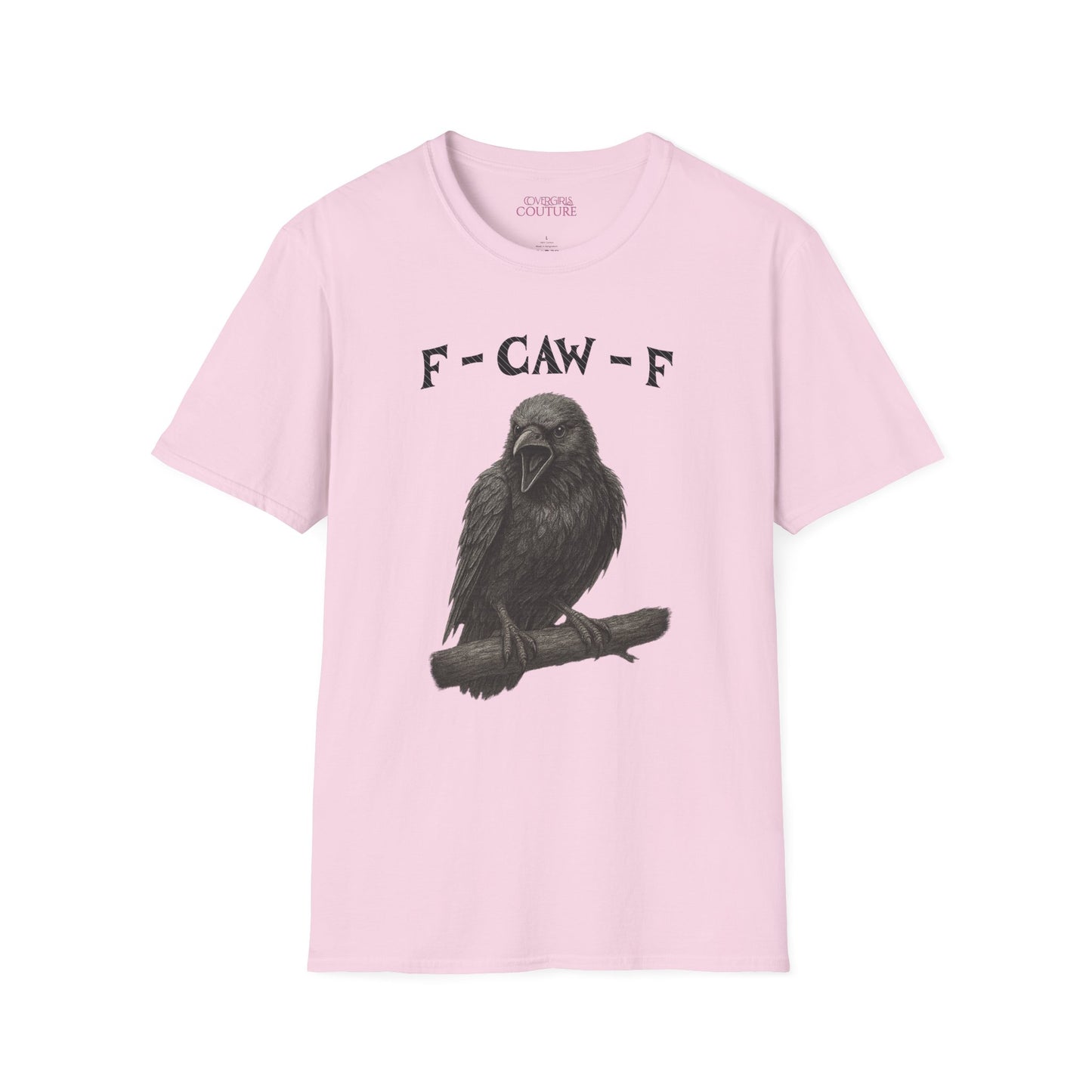 Unisex Crow Graphic Tee, Softstyle T-Shirt, Casual Wear, Funny Bird Shirt, Gift for Bird Lovers, Unique Graphic Shirt