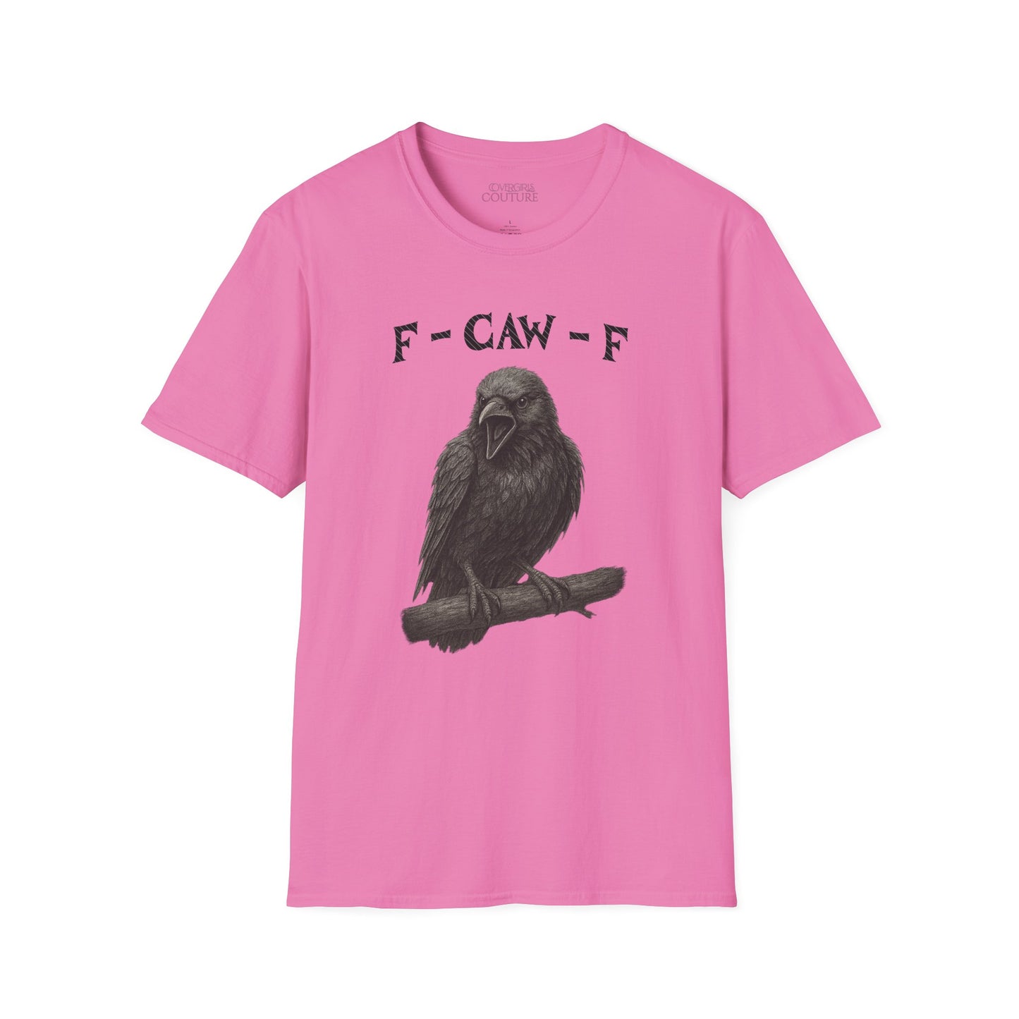 Unisex Crow Graphic Tee, Softstyle T-Shirt, Casual Wear, Funny Bird Shirt, Gift for Bird Lovers, Unique Graphic Shirt