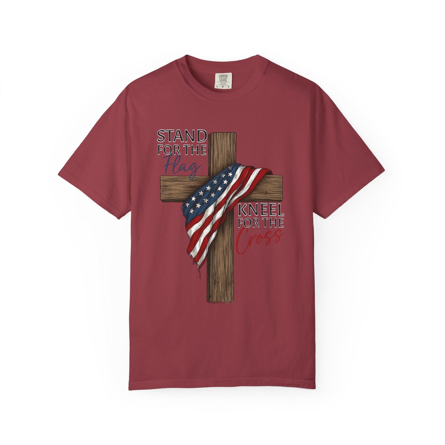 Patriotic Faith T-shirt, Stand for the Flag Kneel for the Cross T-Shirt