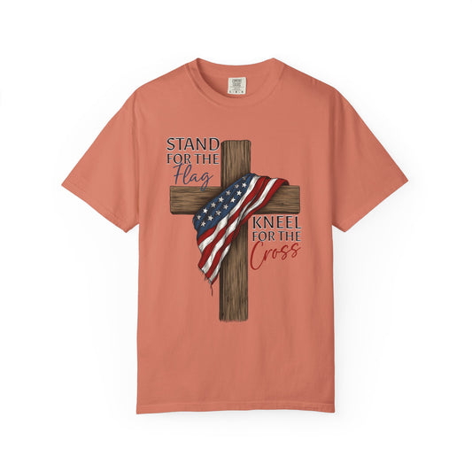 Patriotic Faith T-shirt, Stand for the Flag Kneel for the Cross T-Shirt