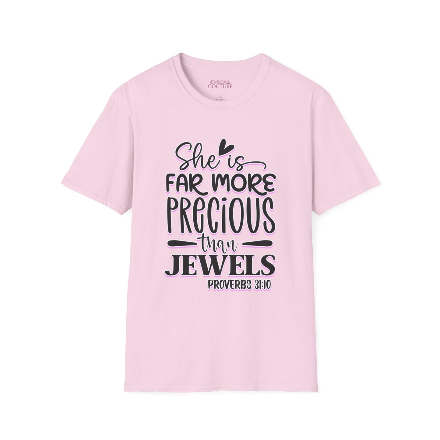 She is Far More Precious Than Jewels Unisex Softstyle T-Shirt
