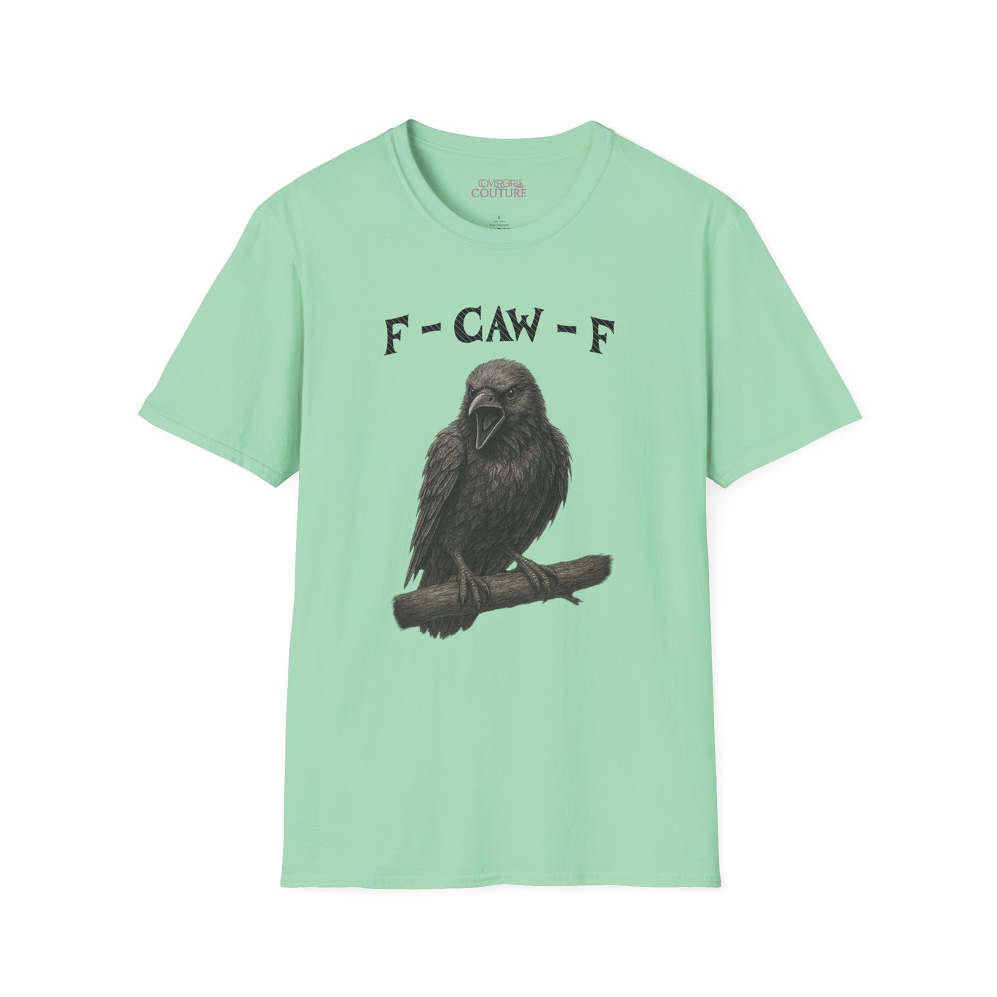 Unisex Crow Graphic Tee, Softstyle T-Shirt, Casual Wear, Funny Bird Shirt, Gift for Bird Lovers, Unique Graphic Shirt