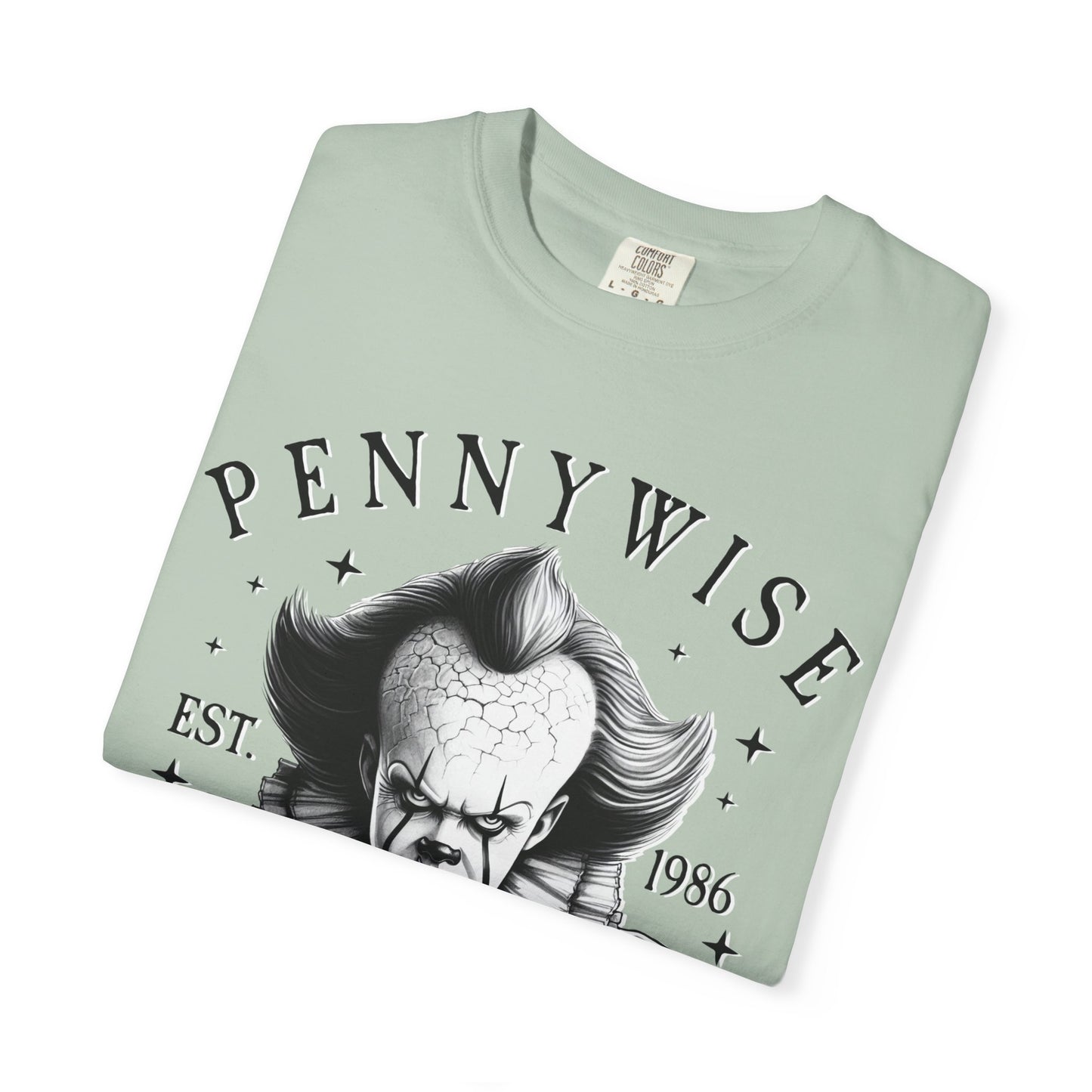 Creepy Clown T-Shirt: Pennywise Inspired, Horror Fan Apparel, Halloween Costume, Unisex Graphic Tee, Spooky Gift Idea