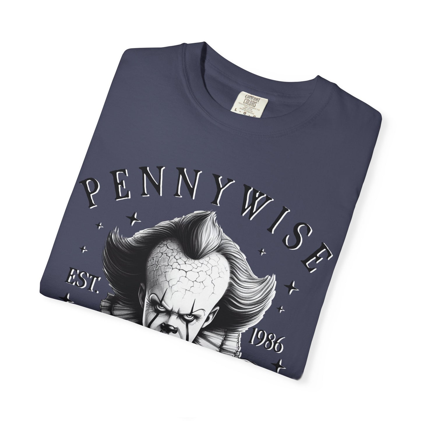 Creepy Clown T-Shirt: Pennywise Inspired, Horror Fan Apparel, Halloween Costume, Unisex Graphic Tee, Spooky Gift Idea