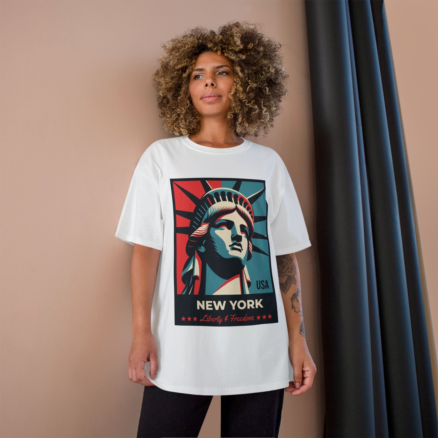 Champion Statue of Liberty, NYC Graphic T-Shirt