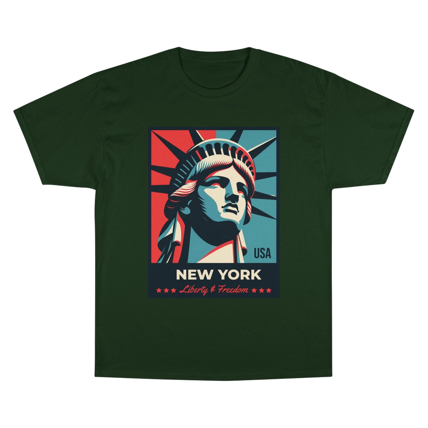 Champion Statue of Liberty, NYC Graphic T-Shirt