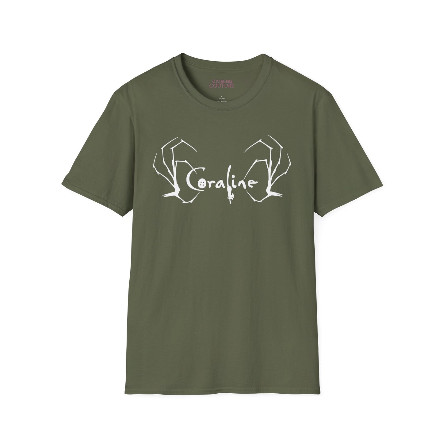 Coraline Inspired Unisex Softstyle T-Shirt | Halloween Costume, Gift for Fans, Graphic Tee, Movie Merch, Casual Wear