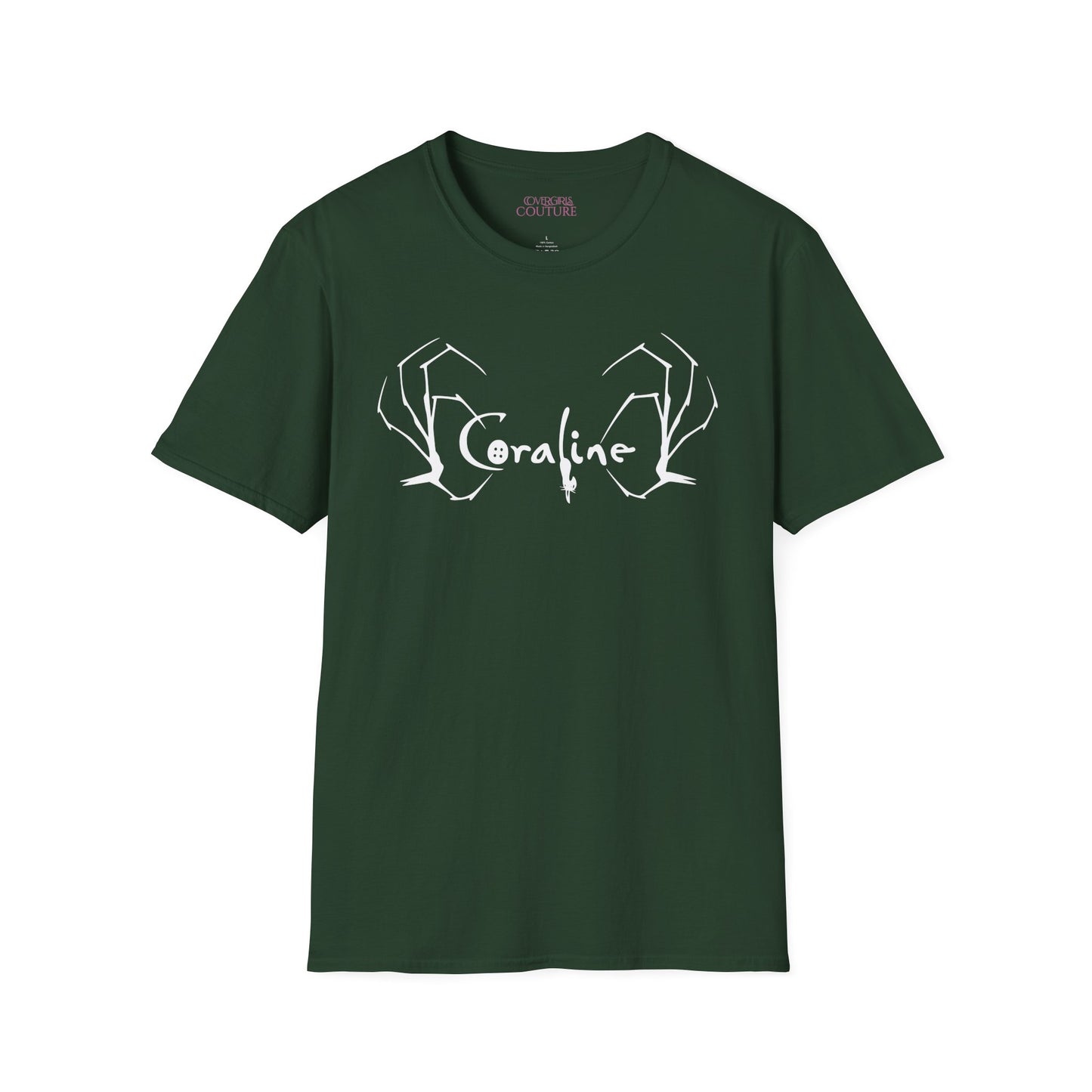 Coraline Inspired Unisex Softstyle T-Shirt | Halloween Costume, Gift for Fans, Graphic Tee, Movie Merch, Casual Wear