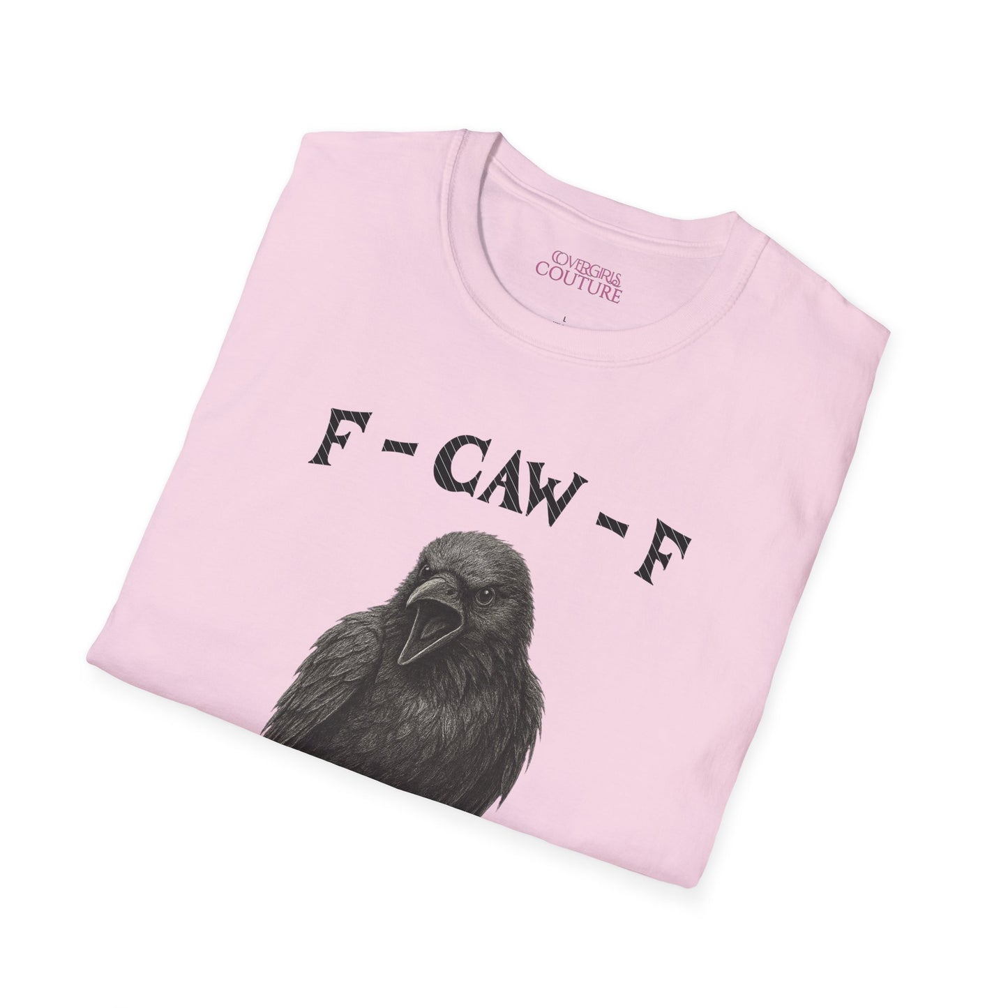Unisex Crow Graphic Tee, Softstyle T-Shirt, Casual Wear, Funny Bird Shirt, Gift for Bird Lovers, Unique Graphic Shirt