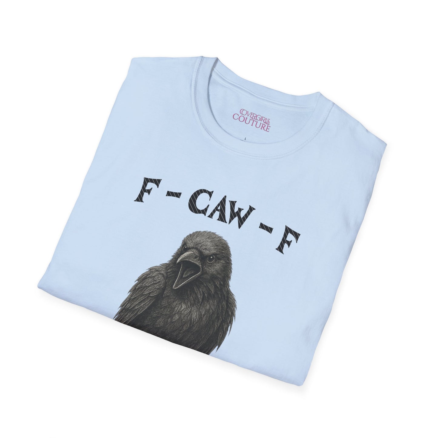 Unisex Crow Graphic Tee, Softstyle T-Shirt, Casual Wear, Funny Bird Shirt, Gift for Bird Lovers, Unique Graphic Shirt