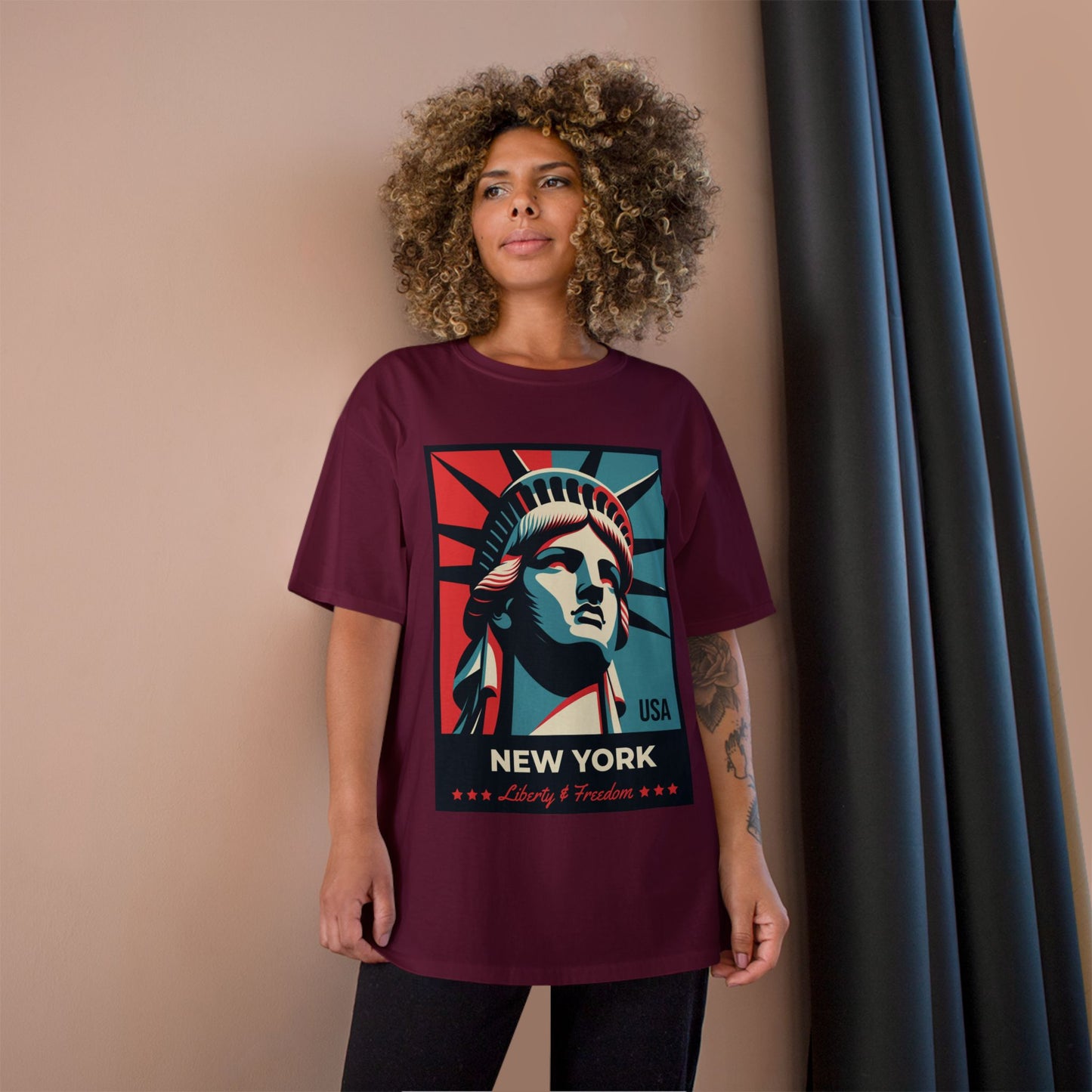 Champion Statue of Liberty, NYC Graphic T-Shirt
