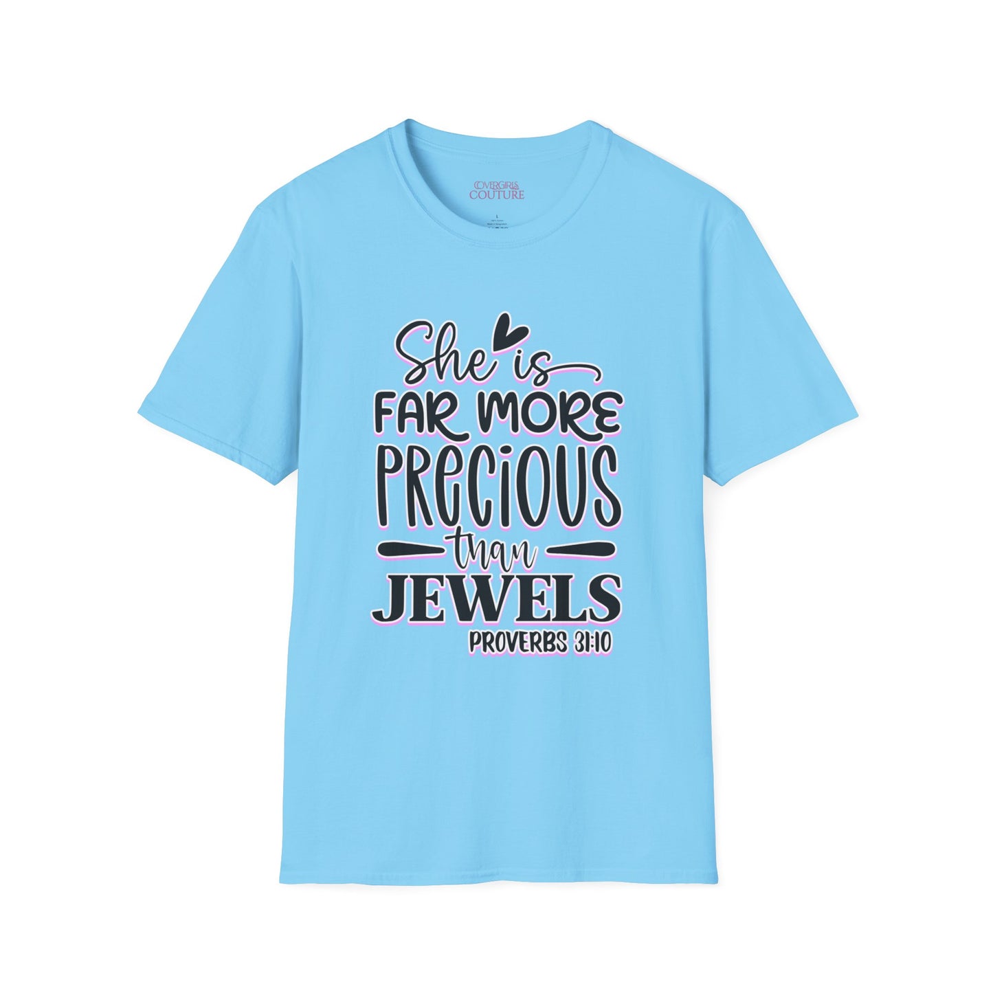 She is Far More Precious Than Jewels Unisex Softstyle T-Shirt