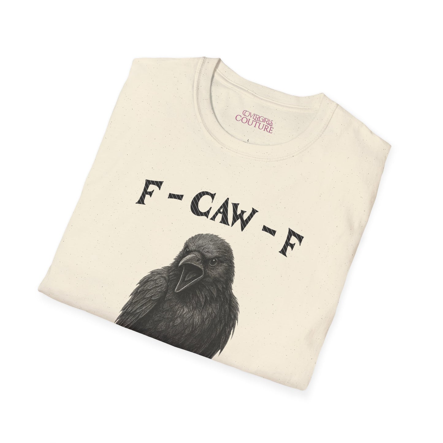 Unisex Crow Graphic Tee, Softstyle T-Shirt, Casual Wear, Funny Bird Shirt, Gift for Bird Lovers, Unique Graphic Shirt