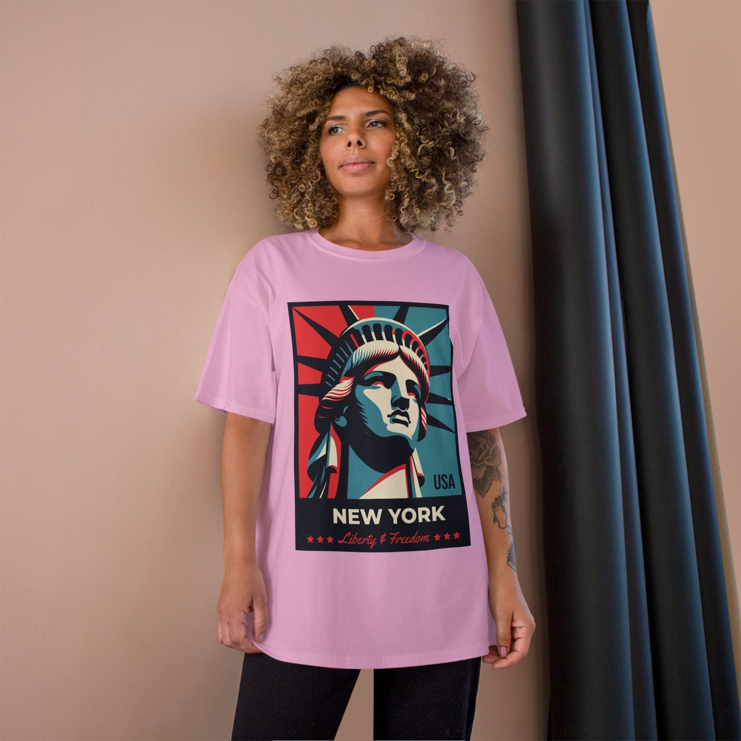 Champion Statue of Liberty, NYC Graphic T-Shirt