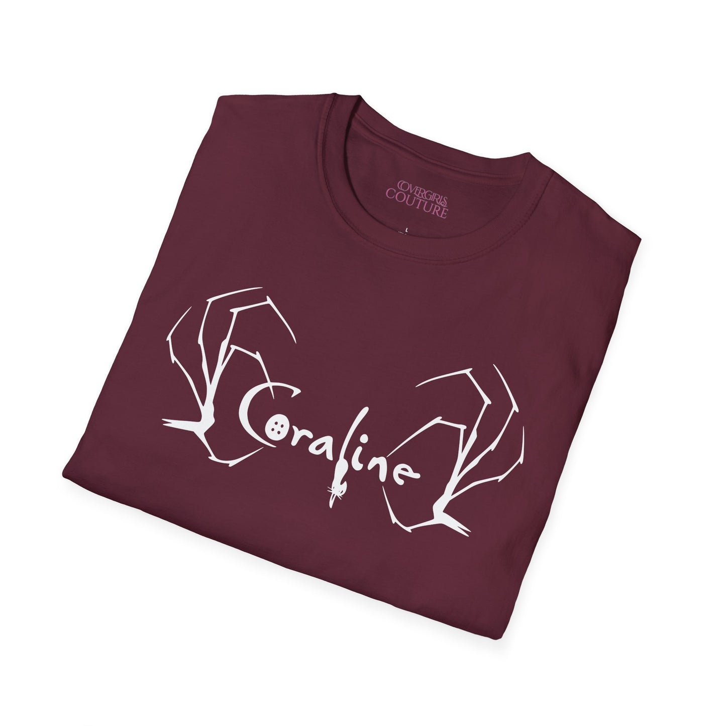 Coraline Inspired Unisex Softstyle T-Shirt | Halloween Costume, Gift for Fans, Graphic Tee, Movie Merch, Casual Wear