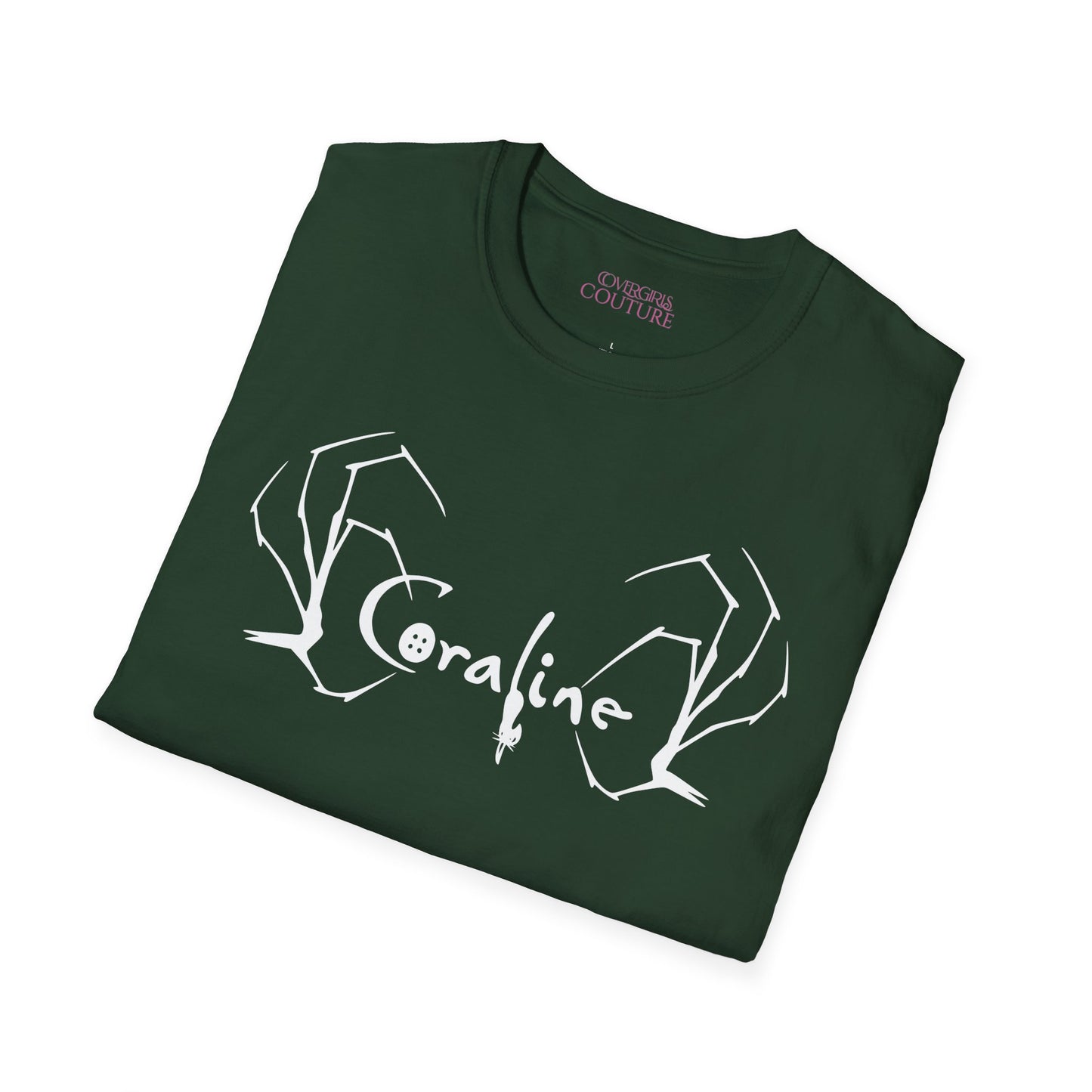 Coraline Inspired Unisex Softstyle T-Shirt | Halloween Costume, Gift for Fans, Graphic Tee, Movie Merch, Casual Wear