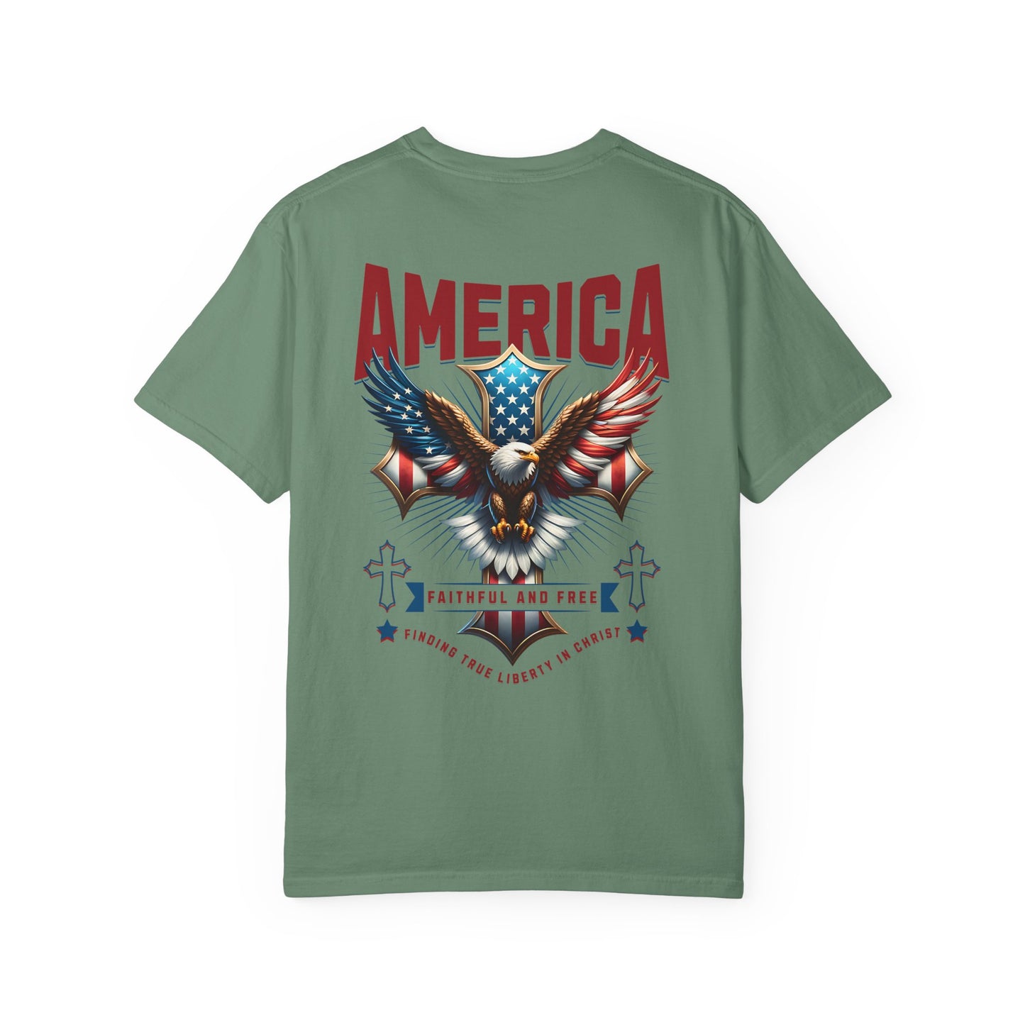 Patriotic Garment-Dyed T-shirt, Vintage