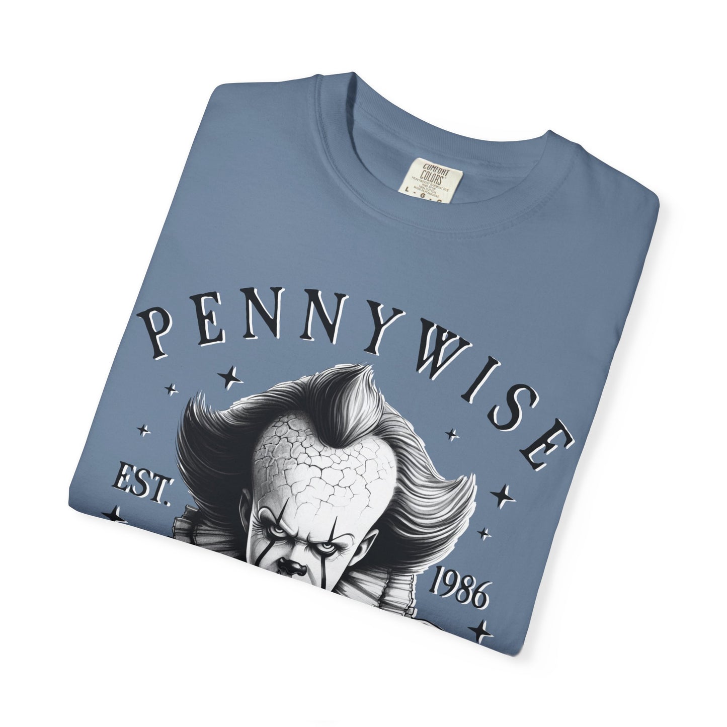 Creepy Clown T-Shirt: Pennywise Inspired, Horror Fan Apparel, Halloween Costume, Unisex Graphic Tee, Spooky Gift Idea
