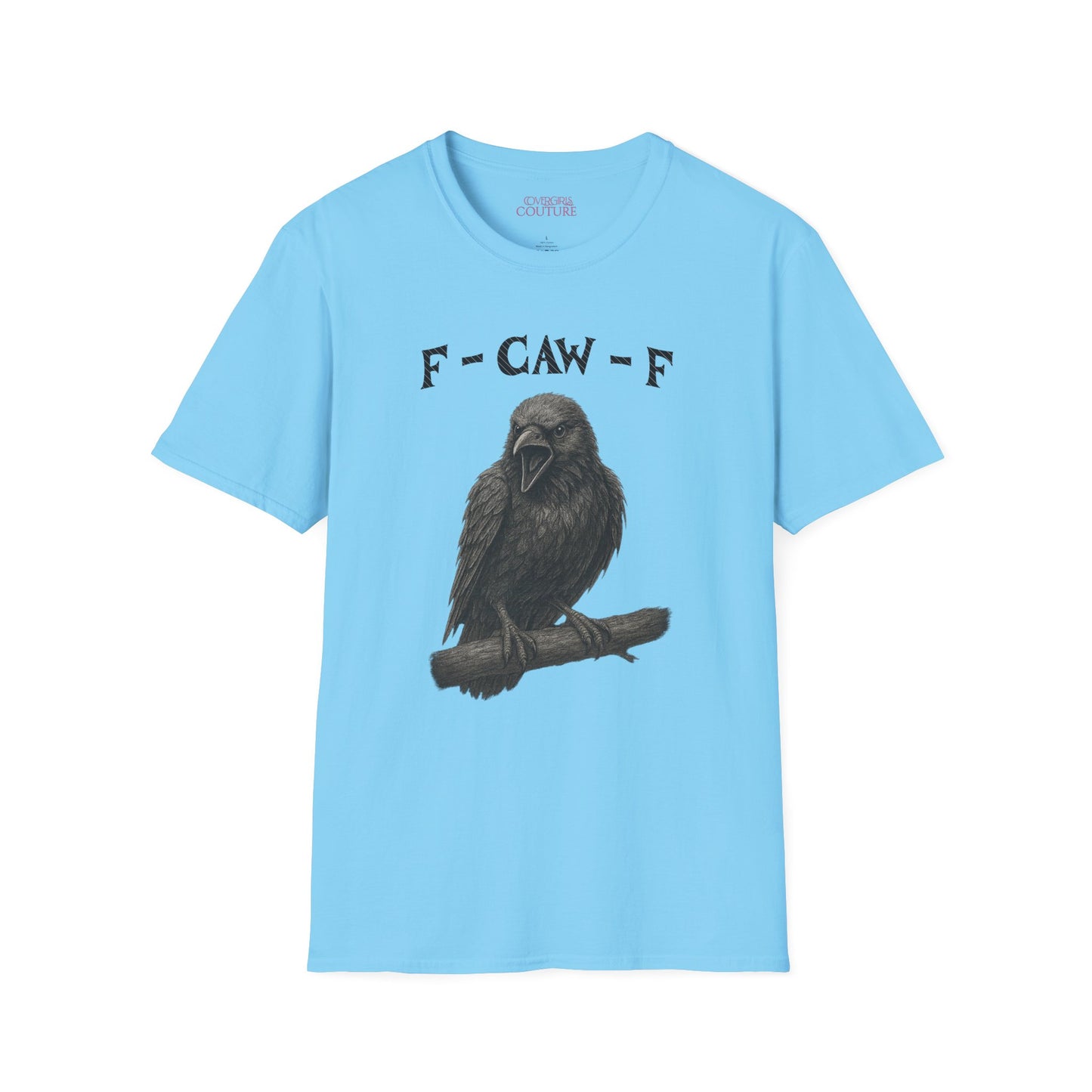 Unisex Crow Graphic Tee, Softstyle T-Shirt, Casual Wear, Funny Bird Shirt, Gift for Bird Lovers, Unique Graphic Shirt