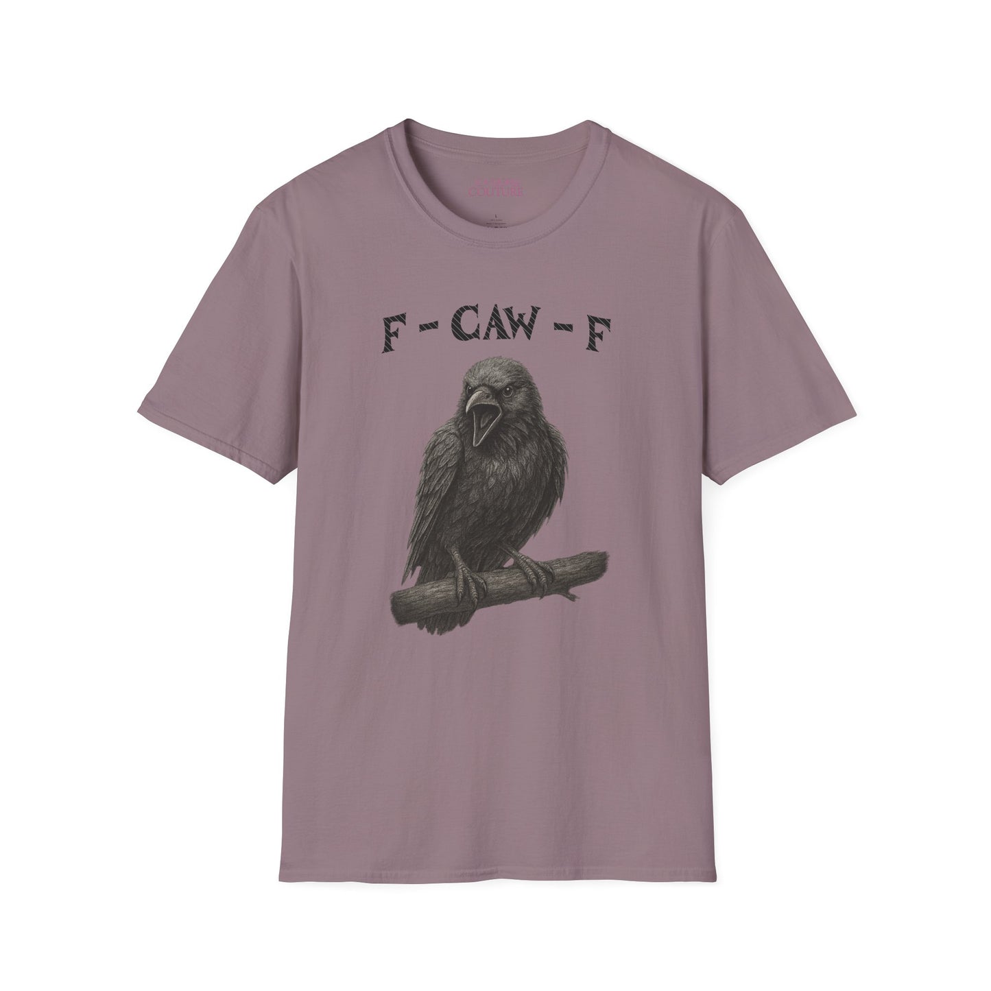 Unisex Crow Graphic Tee, Softstyle T-Shirt, Casual Wear, Funny Bird Shirt, Gift for Bird Lovers, Unique Graphic Shirt