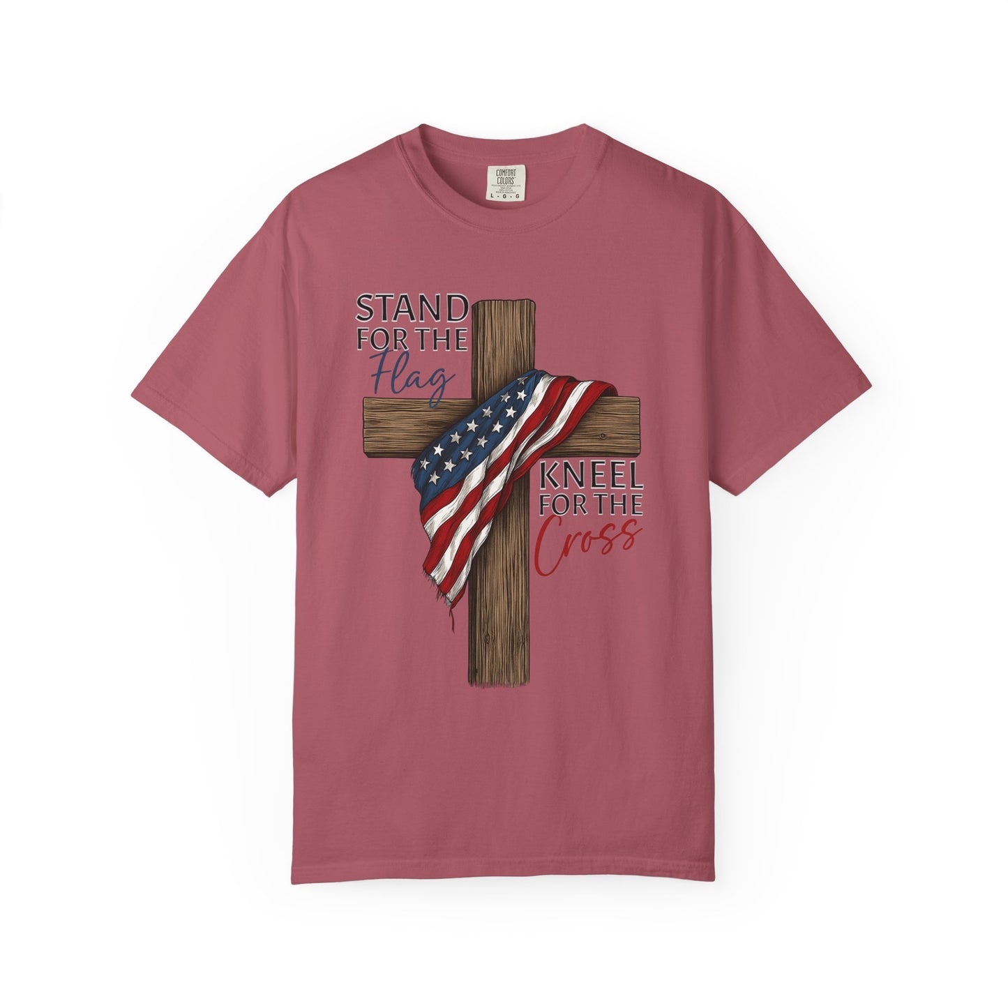 Patriotic Faith T-shirt, Stand for the Flag Kneel for the Cross T-Shirt
