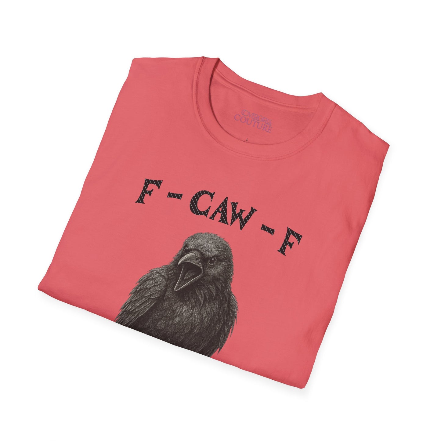 Unisex Crow Graphic Tee, Softstyle T-Shirt, Casual Wear, Funny Bird Shirt, Gift for Bird Lovers, Unique Graphic Shirt