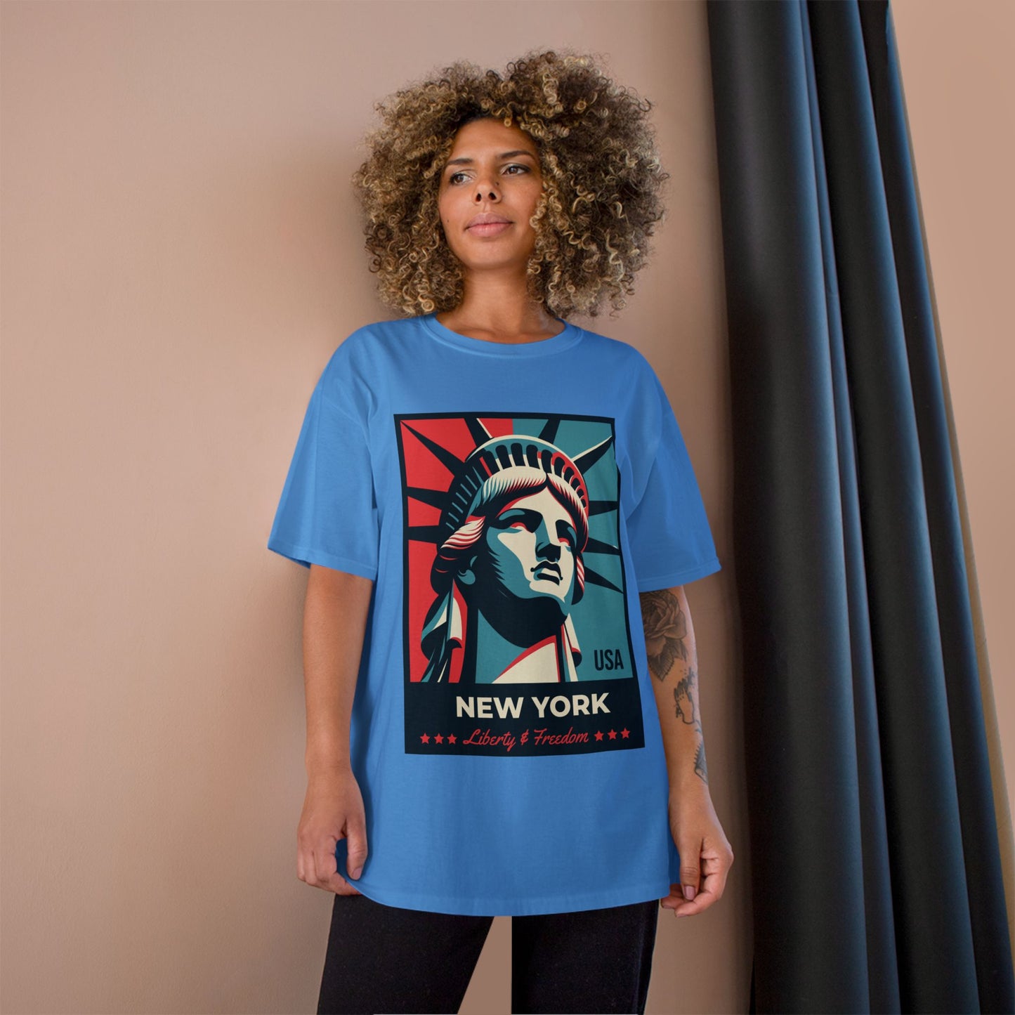 Champion Statue of Liberty, NYC Graphic T-Shirt
