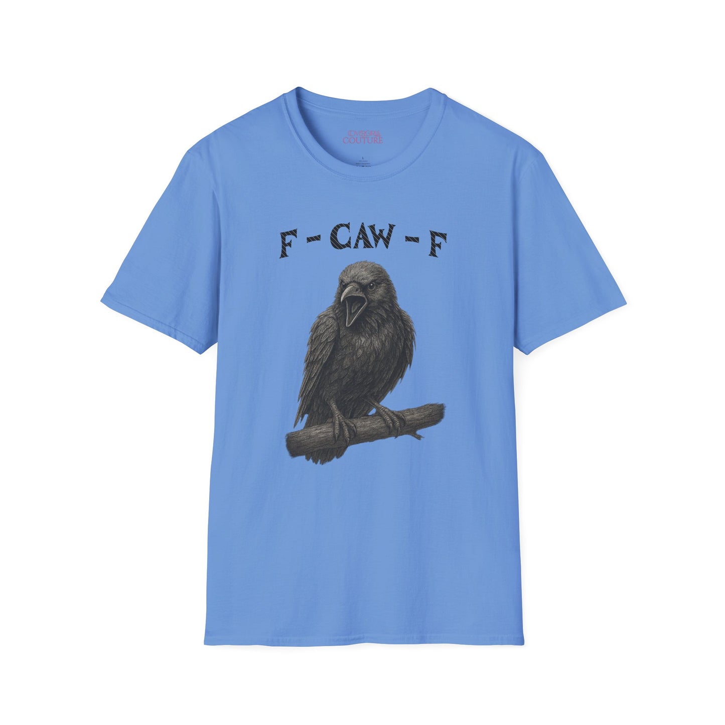 Unisex Crow Graphic Tee, Softstyle T-Shirt, Casual Wear, Funny Bird Shirt, Gift for Bird Lovers, Unique Graphic Shirt
