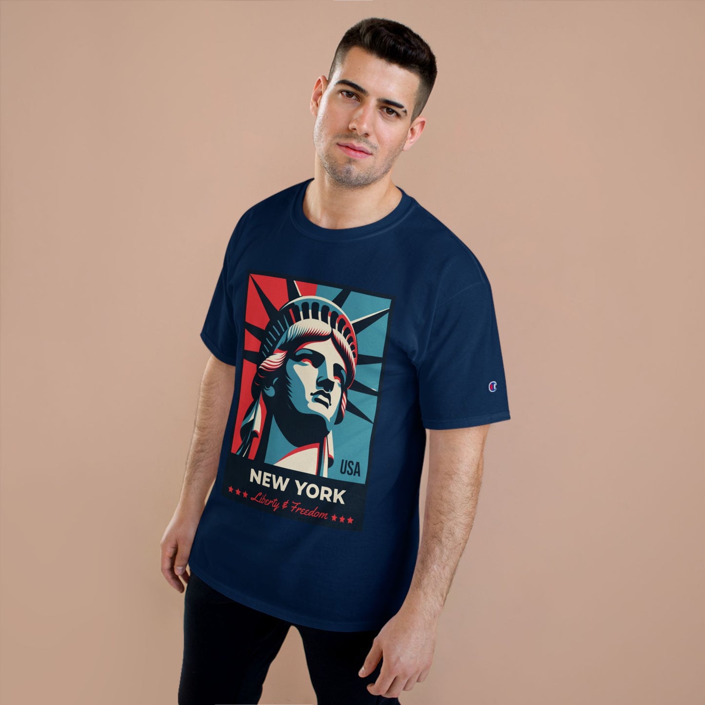 Champion Statue of Liberty, NYC Graphic T-Shirt