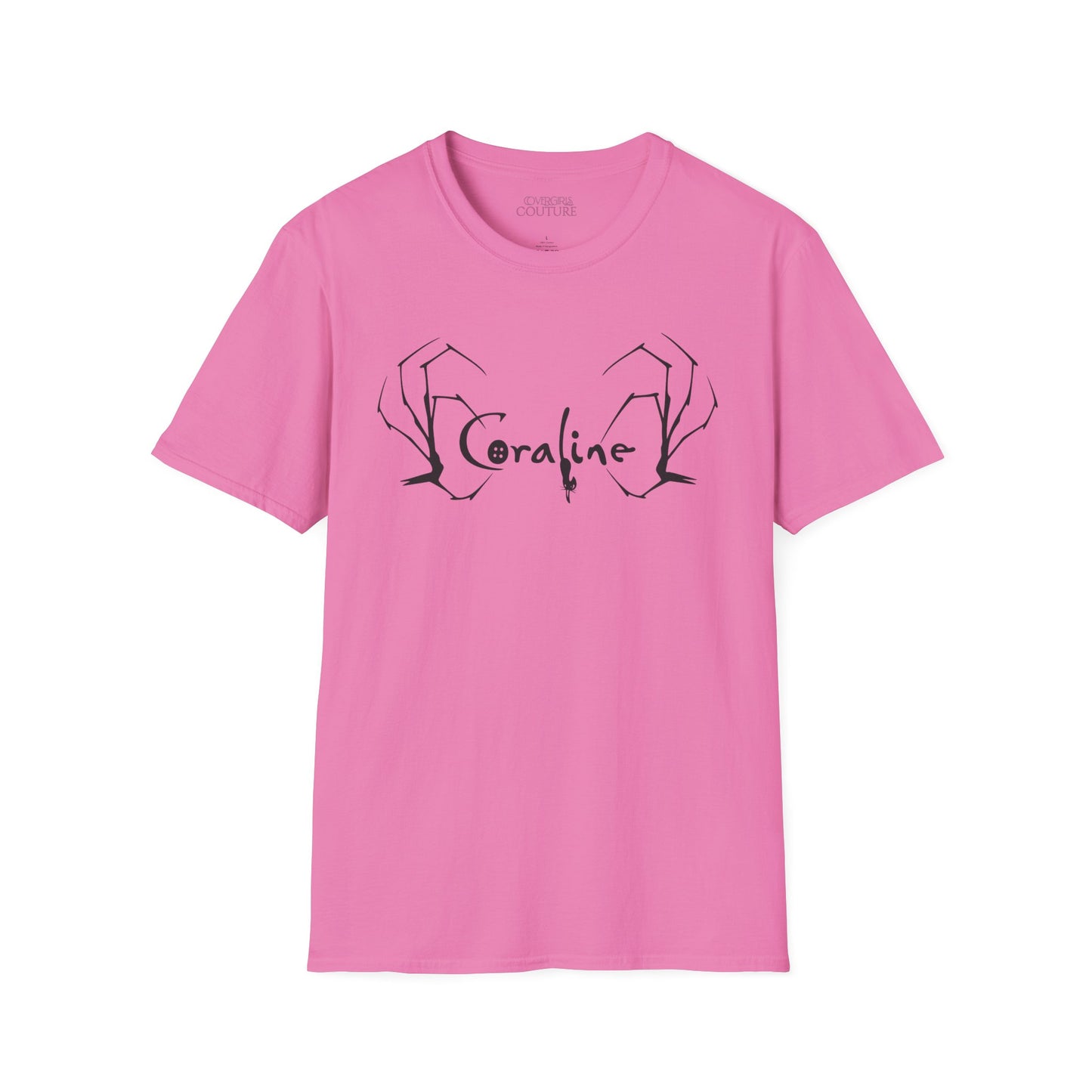 Coraline-Inspired Unisex Softstyle T-Shirt, Horror Movie Tee, Halloween Costume, Casual Wear, Gift for Fans, Graphic Tee