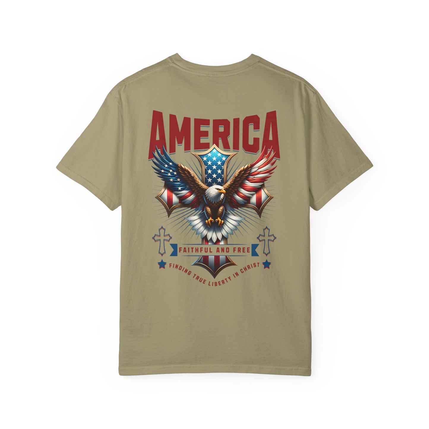Patriotic Garment-Dyed T-shirt, Vintage