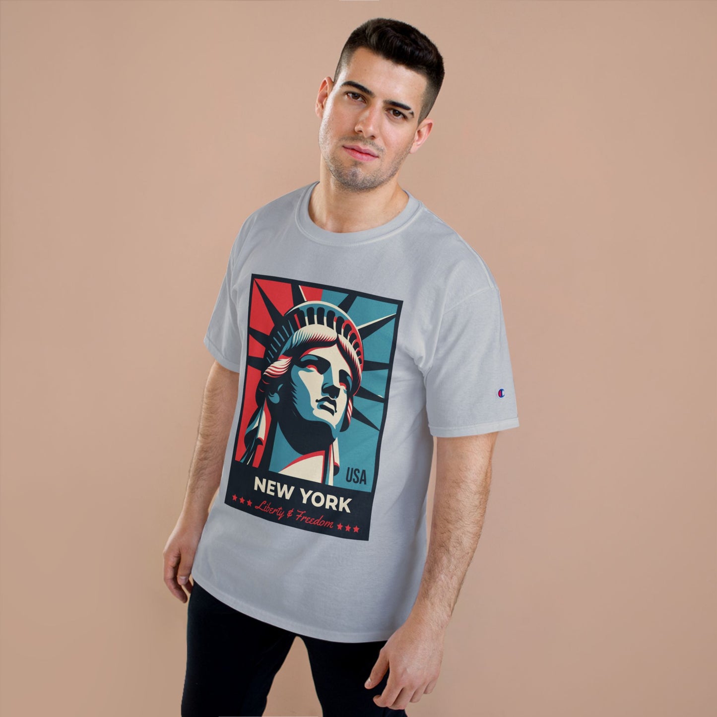 Champion Statue of Liberty, NYC Graphic T-Shirt