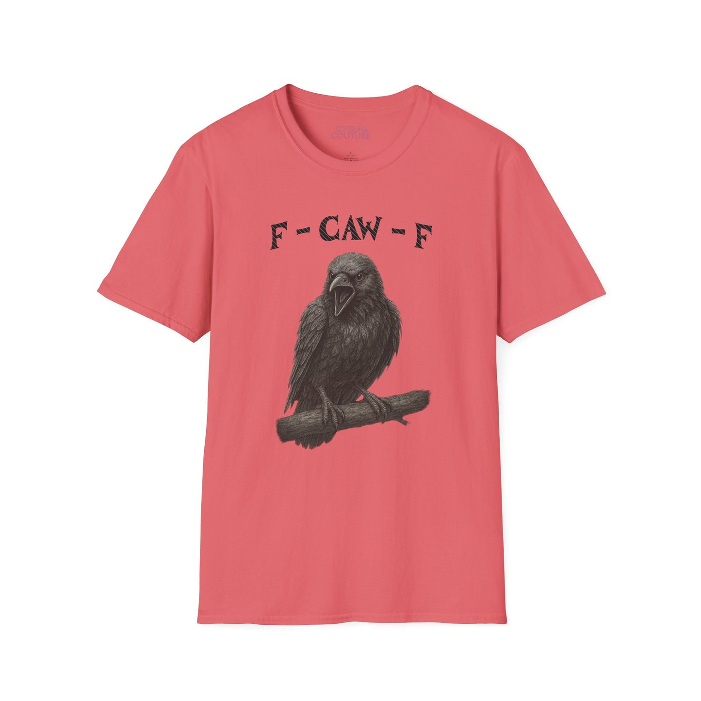 Unisex Crow Graphic Tee, Softstyle T-Shirt, Casual Wear, Funny Bird Shirt, Gift for Bird Lovers, Unique Graphic Shirt