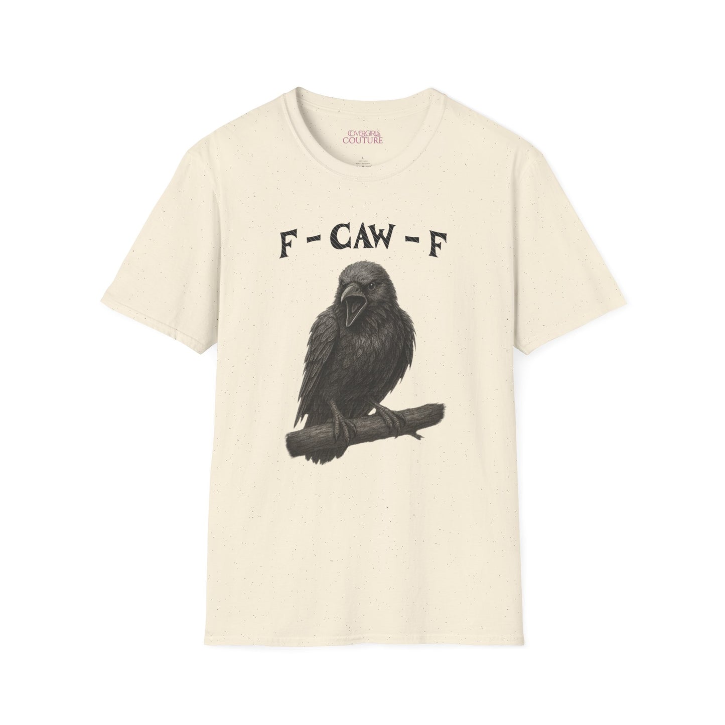 Unisex Crow Graphic Tee, Softstyle T-Shirt, Casual Wear, Funny Bird Shirt, Gift for Bird Lovers, Unique Graphic Shirt