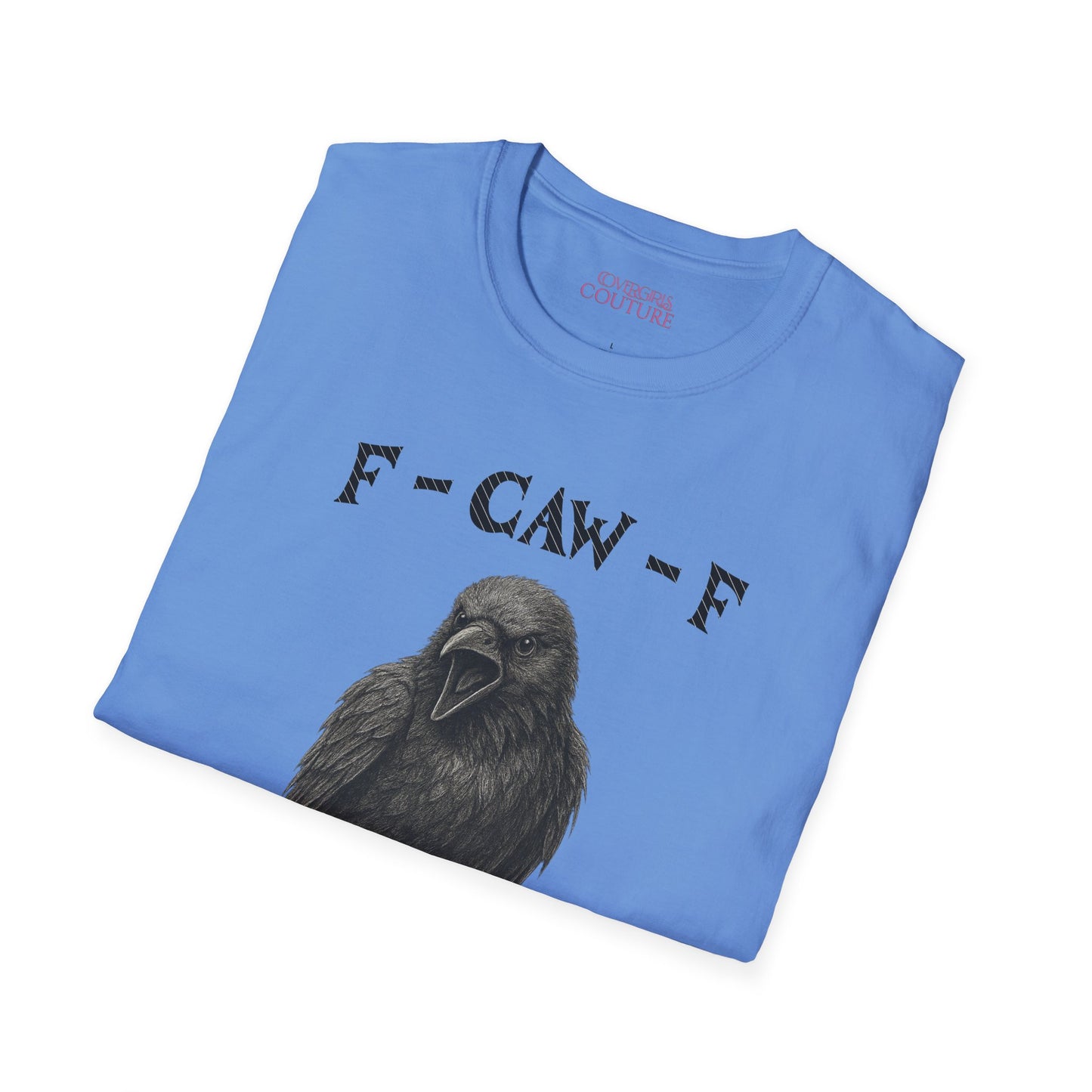 Unisex Crow Graphic Tee, Softstyle T-Shirt, Casual Wear, Funny Bird Shirt, Gift for Bird Lovers, Unique Graphic Shirt