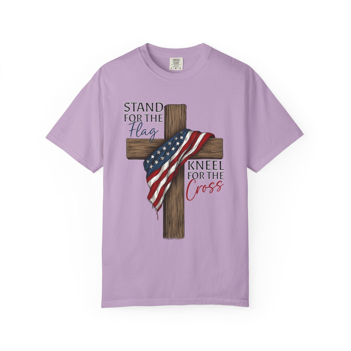 Patriotic Faith T-shirt, Stand for the Flag Kneel for the Cross T-Shirt