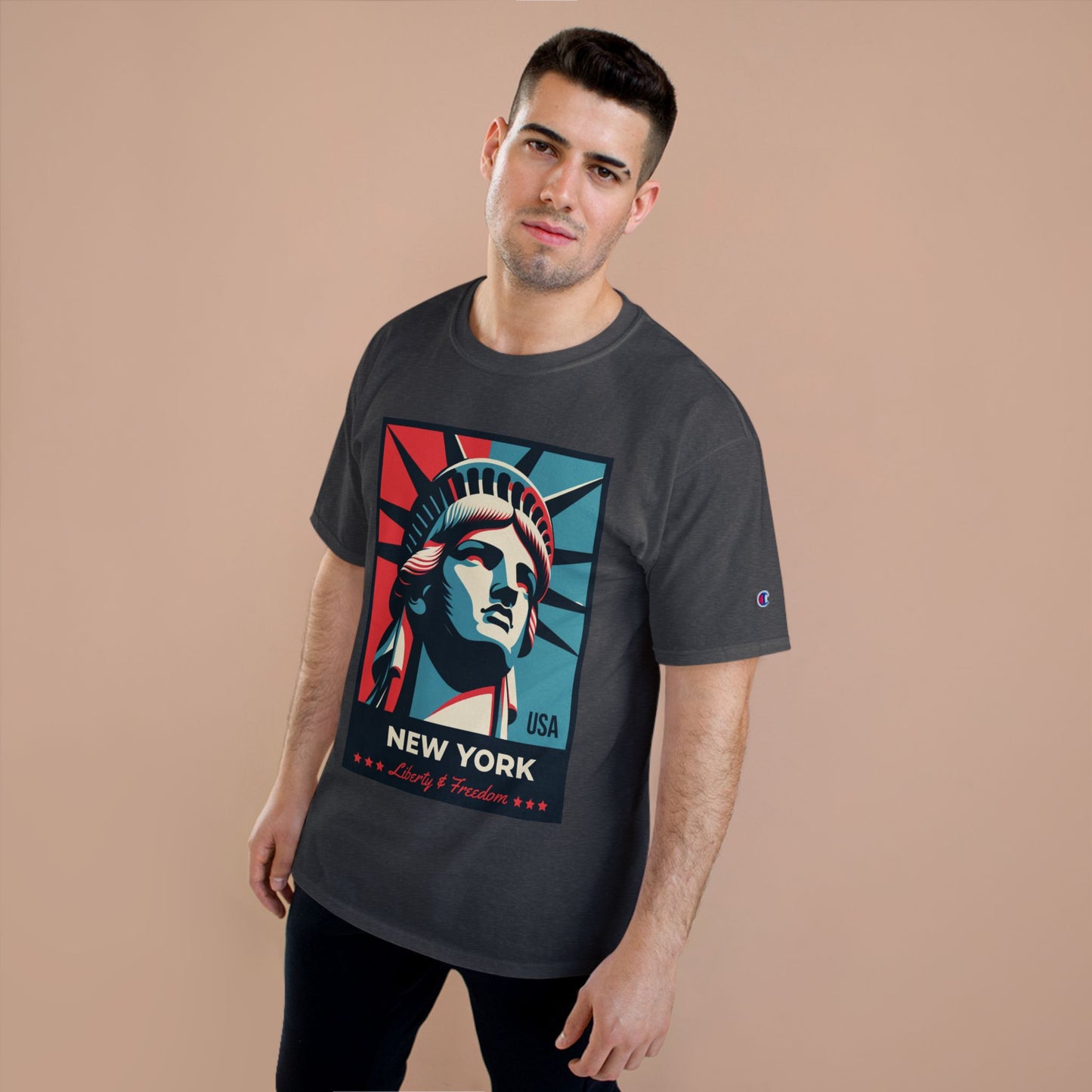 Champion Statue of Liberty, NYC Graphic T-Shirt