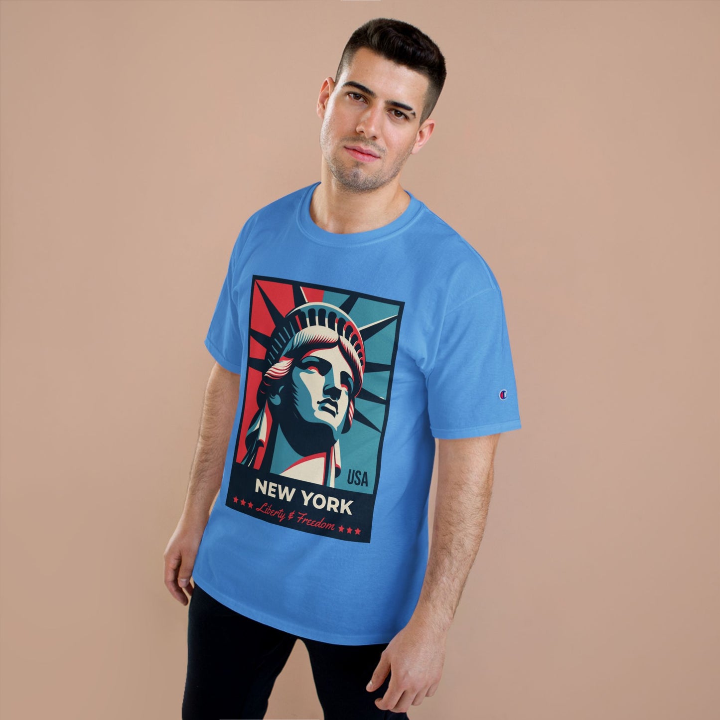 Champion Statue of Liberty, NYC Graphic T-Shirt