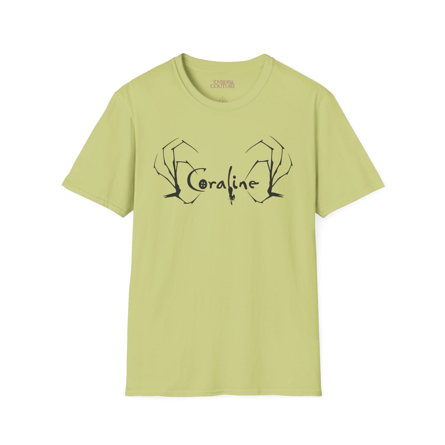 Coraline-Inspired Unisex Softstyle T-Shirt, Horror Movie Tee, Halloween Costume, Casual Wear, Gift for Fans, Graphic Tee