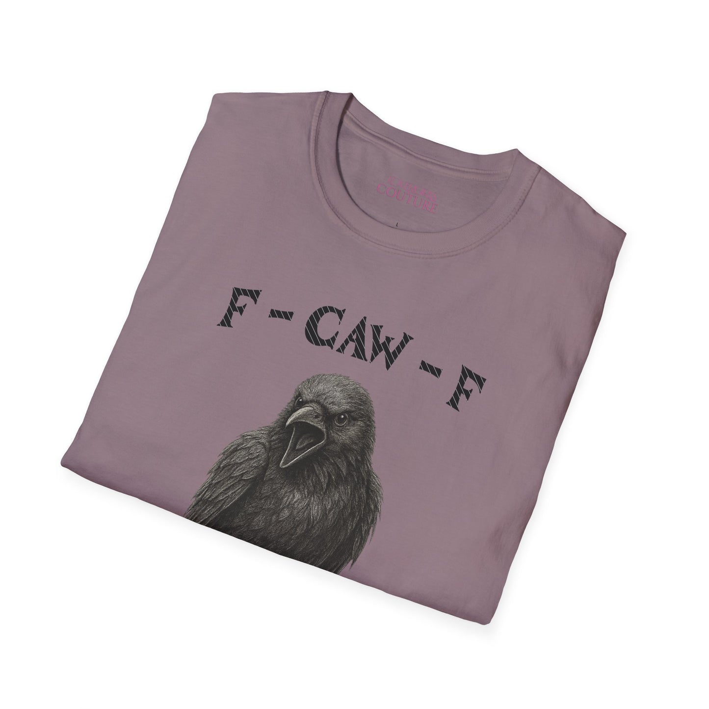 Unisex Crow Graphic Tee, Softstyle T-Shirt, Casual Wear, Funny Bird Shirt, Gift for Bird Lovers, Unique Graphic Shirt