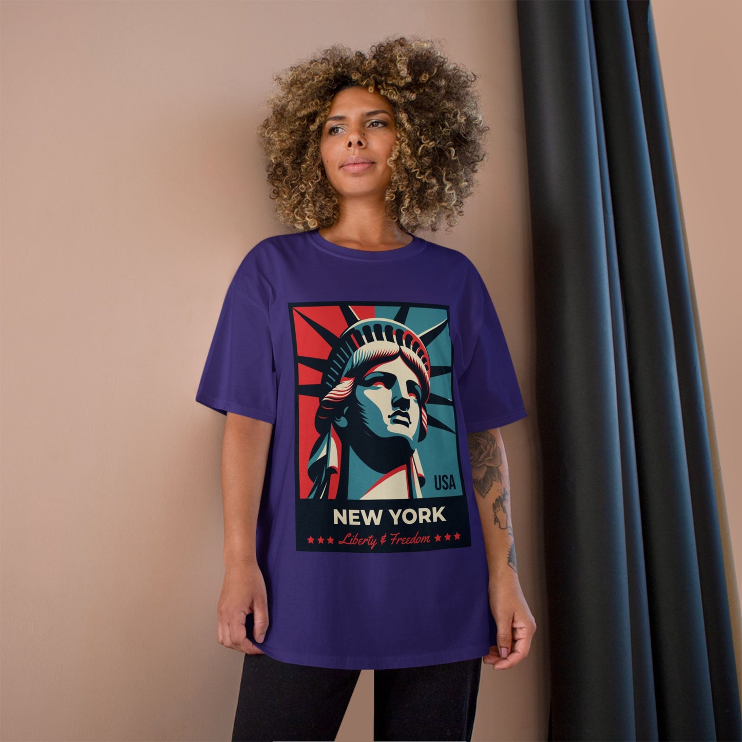 Champion Statue of Liberty, NYC Graphic T-Shirt