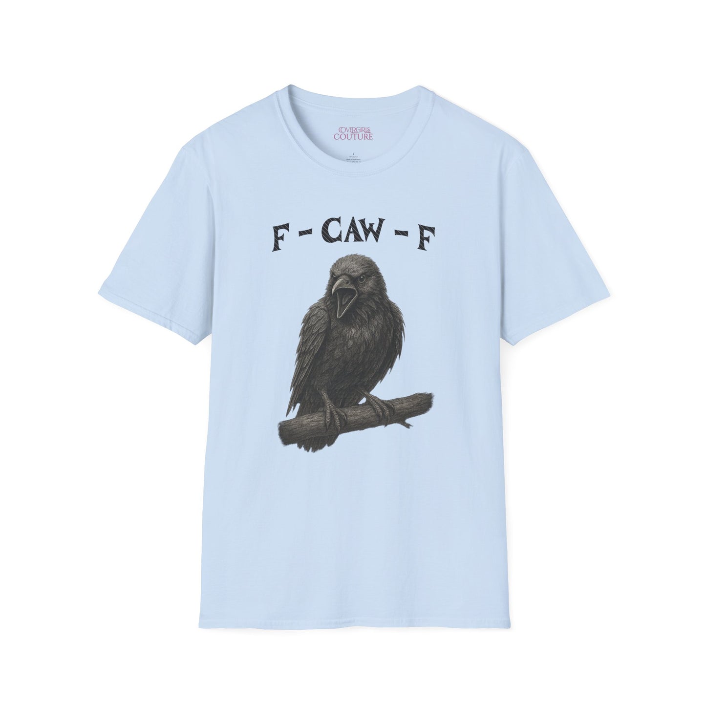 Unisex Crow Graphic Tee, Softstyle T-Shirt, Casual Wear, Funny Bird Shirt, Gift for Bird Lovers, Unique Graphic Shirt