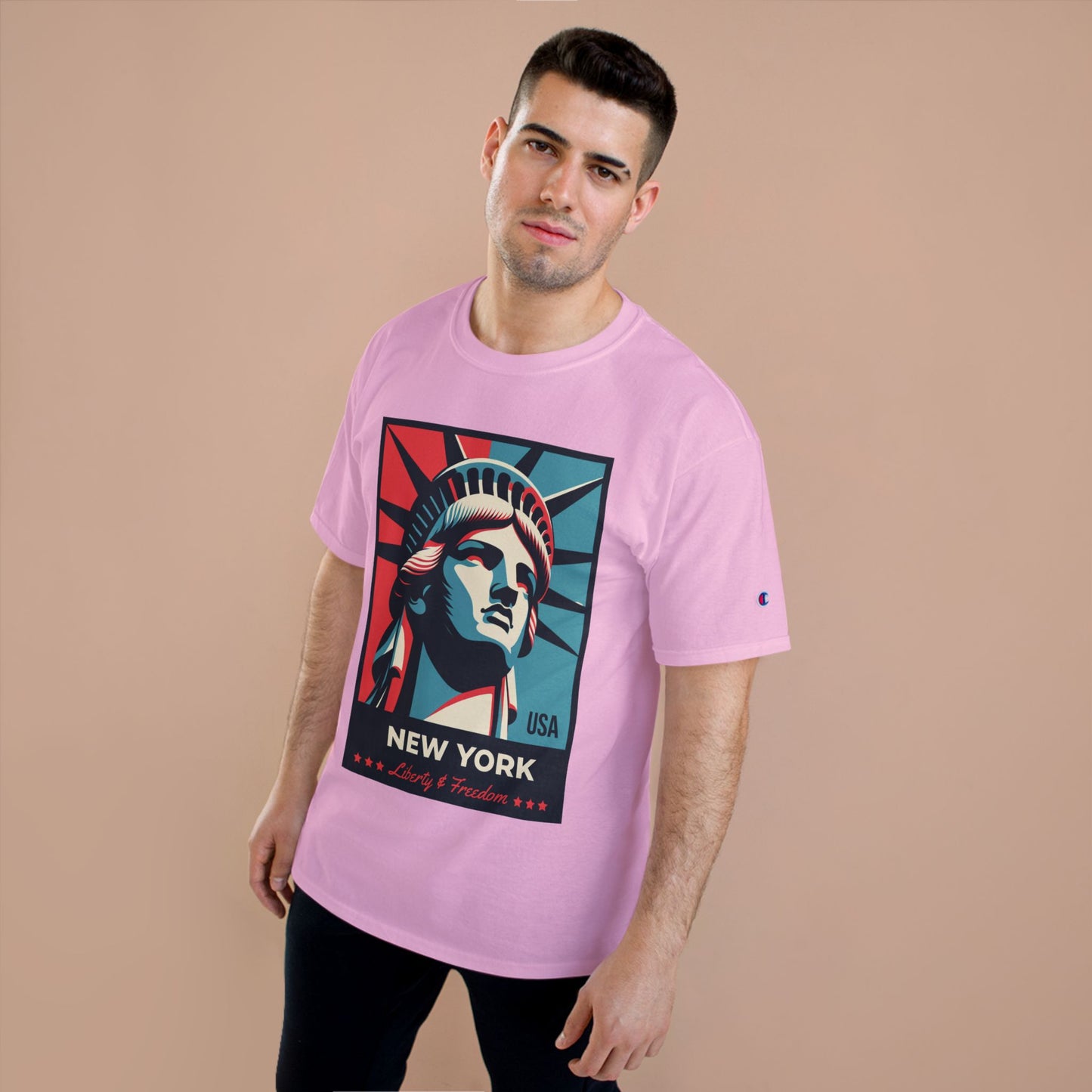 Champion Statue of Liberty, NYC Graphic T-Shirt