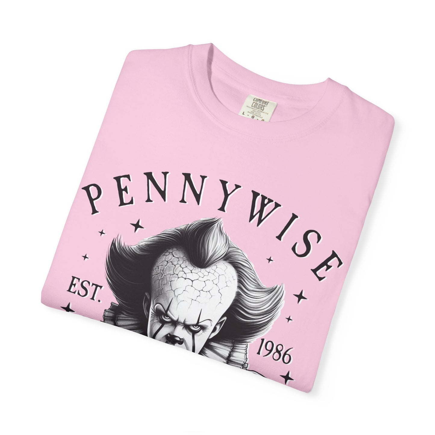 Creepy Clown T-Shirt: Pennywise Inspired, Horror Fan Apparel, Halloween Costume, Unisex Graphic Tee, Spooky Gift Idea