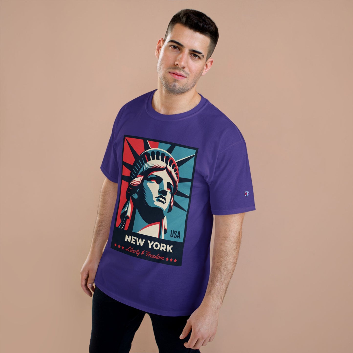 Champion Statue of Liberty, NYC Graphic T-Shirt