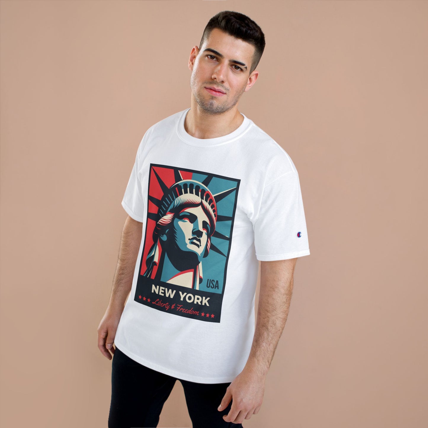 Champion Statue of Liberty, NYC Graphic T-Shirt