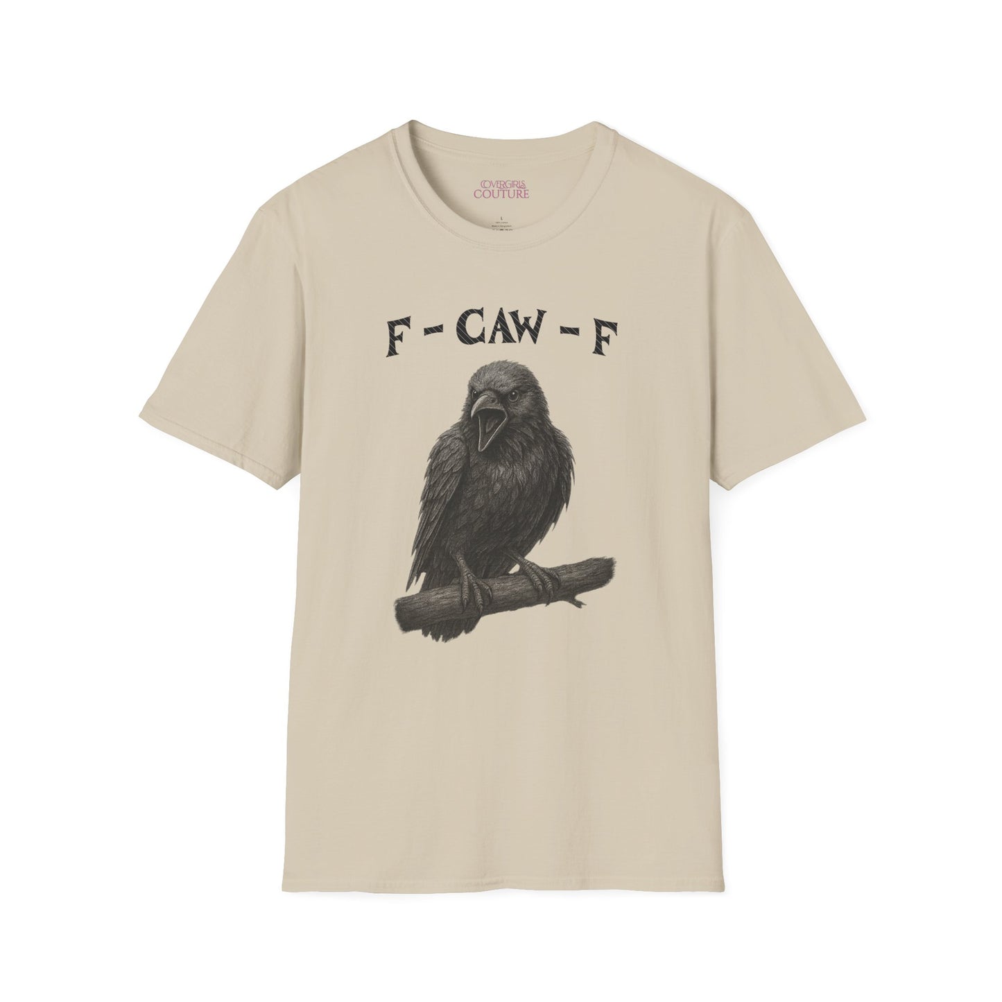 Unisex Crow Graphic Tee, Softstyle T-Shirt, Casual Wear, Funny Bird Shirt, Gift for Bird Lovers, Unique Graphic Shirt