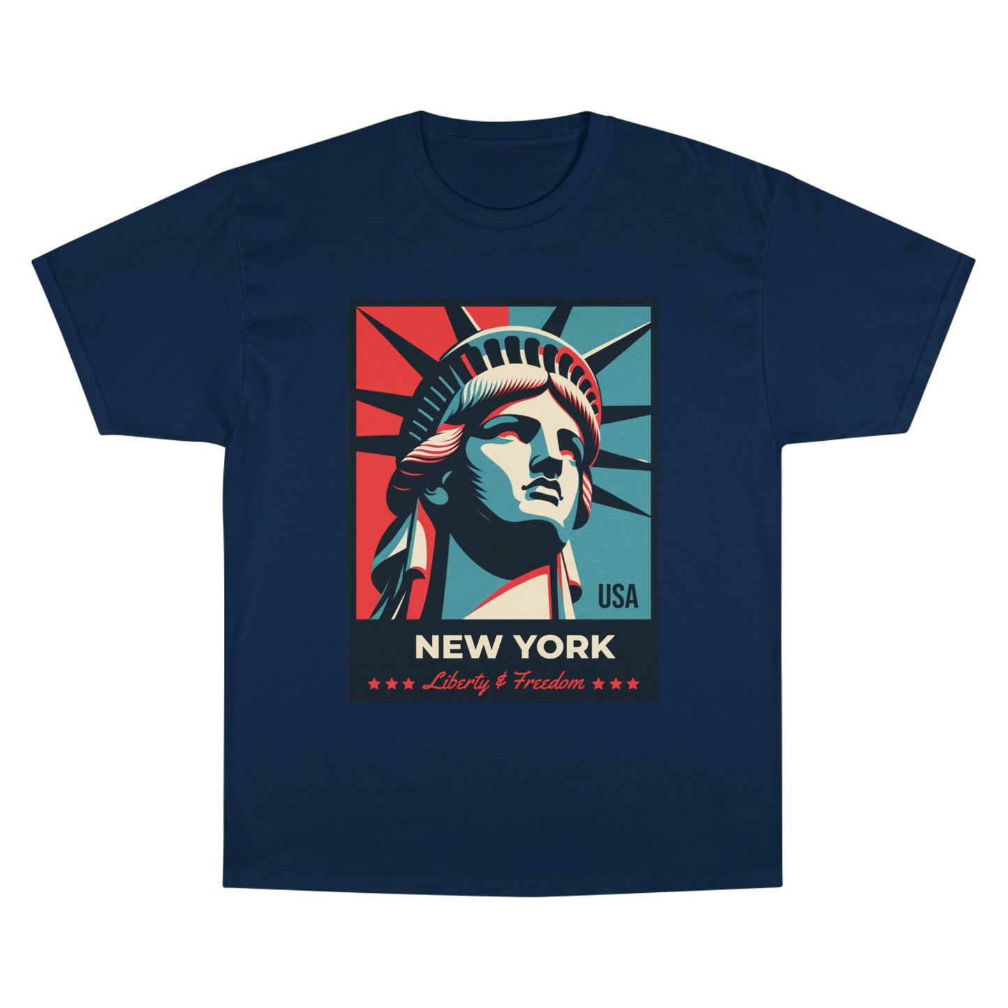 Champion Statue of Liberty, NYC Graphic T-Shirt