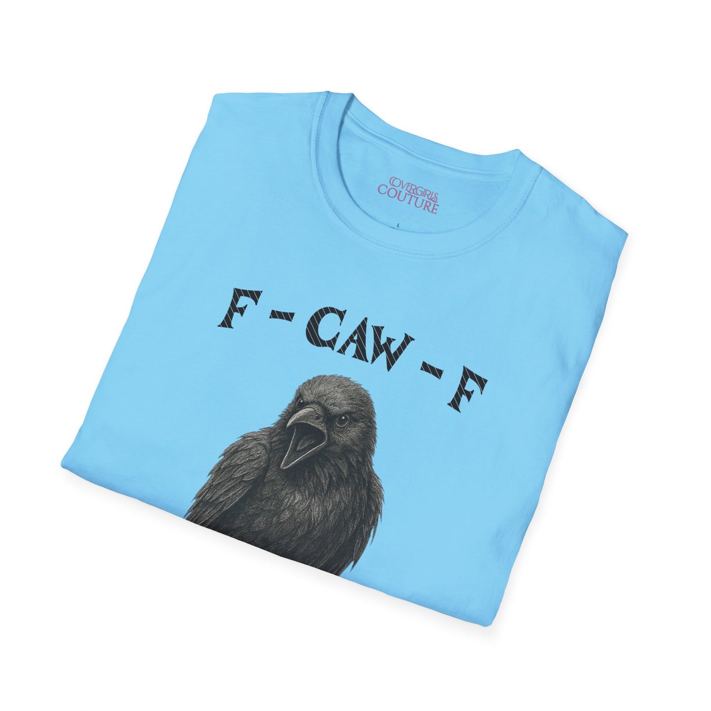 Unisex Crow Graphic Tee, Softstyle T-Shirt, Casual Wear, Funny Bird Shirt, Gift for Bird Lovers, Unique Graphic Shirt